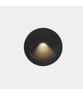 Outdoor LED Recessed Wall Light Round Urban Grey IP65 2.2W 4000K