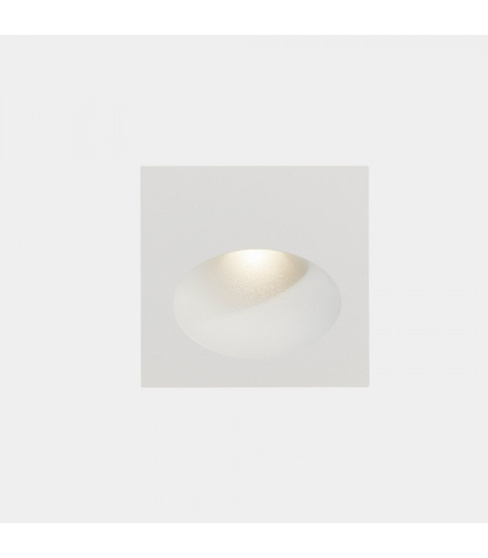 Outdoor LED Recessed Wall Light Square White IP65 2.2W 4000K