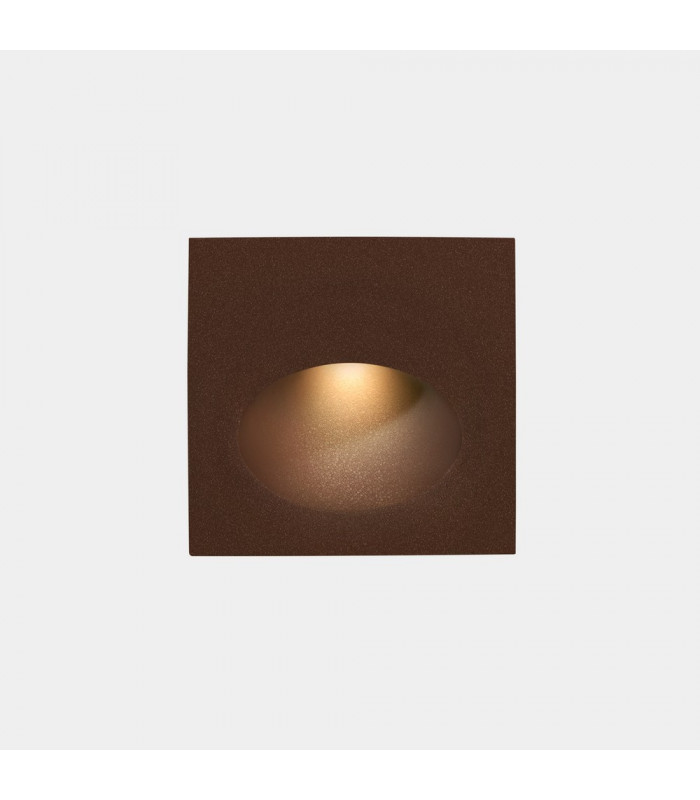 Outdoor LED Recessed Wall Light Square Brown IP65 2.2W 4000K