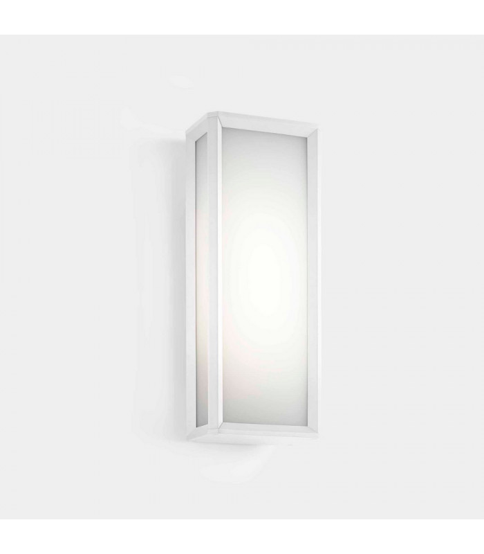 Outdoor LED Box Wall Lantern White, White IP65 21.8W 2700K