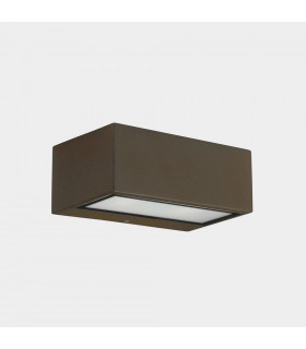 Outdoor LED Up Down Light Brown, Opal IP65 17.5W 2700K