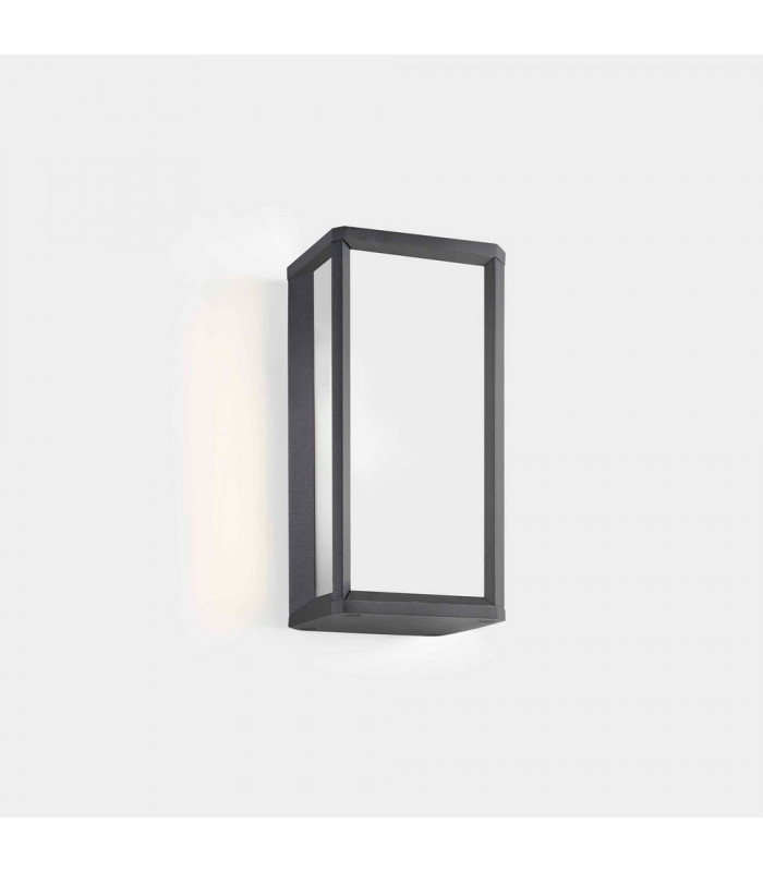Outdoor LED Mini Box Wall Lantern Urban Grey, White IP65 9W 2700K