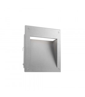 Outdoor LED Recessed Wall Light Grey, Partly-Sandblasted IP66 20W 3000K Dimmable