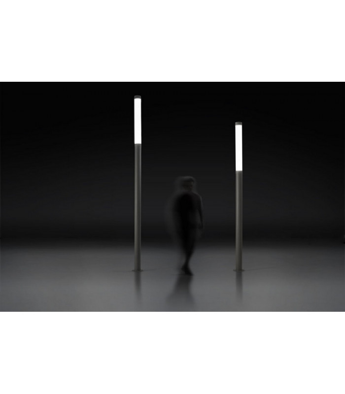 Outdoor LED Bollard Urban Grey, Opal IP65 4000K Dimmable