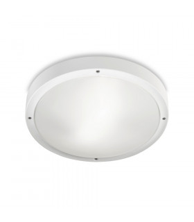 Outdoor LED Simple Flush White, Opal IP65 14.5W 4000K