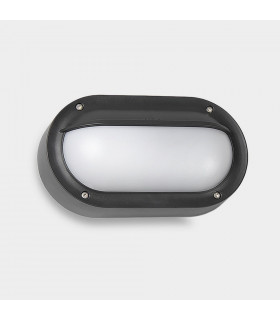 Outdoor LED Simple Flush Black, Opal IP65 7.5W 3000K