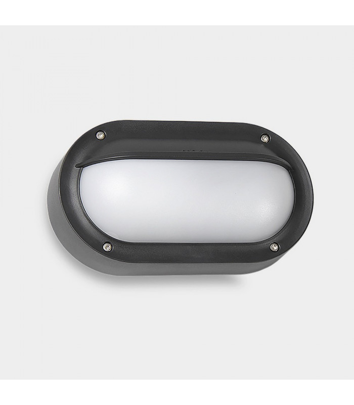 Outdoor LED Simple Flush Black, Opal IP65 7.5W 4000K