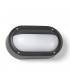 Outdoor Simple Flush Black, Opal IP65 E27