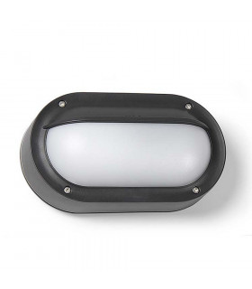 Outdoor Simple Flush Black, Opal IP65 E27