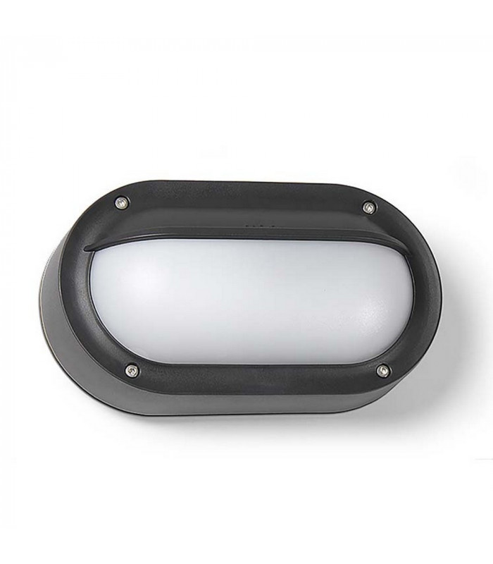 Outdoor Simple Flush Black, Opal IP65 E27