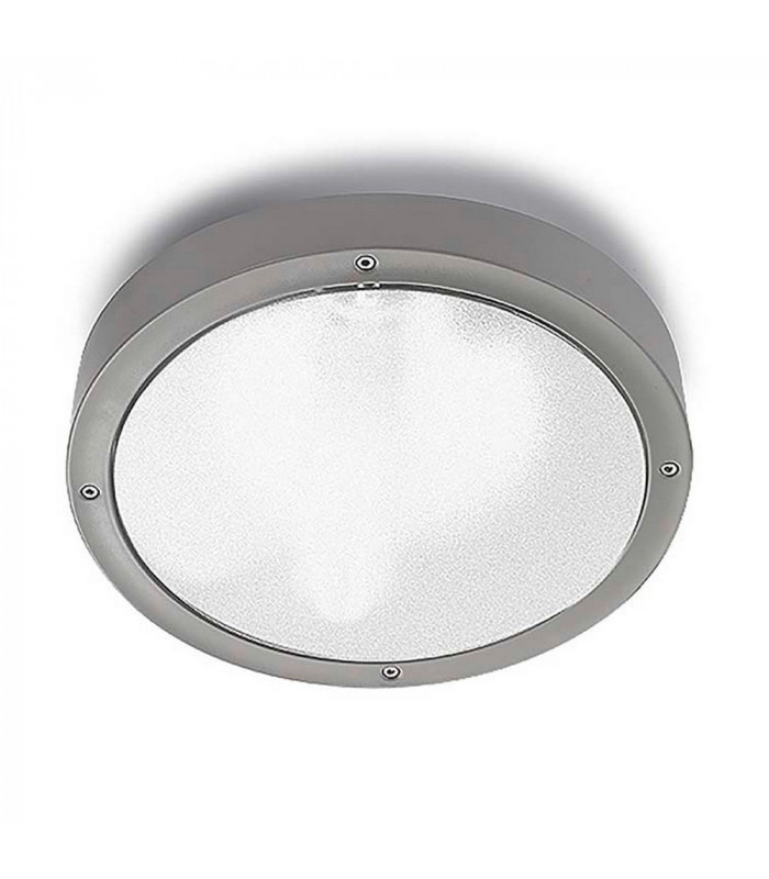 Outdoor Simple Flush Small Grey, Opal IP65 E27