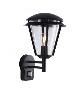 Automatic Pir Sensor Wall Lamp Matt Black, Clear Pc