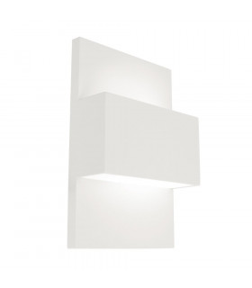 1 Light Outdoor Up Down Wall Light White IP54, E27