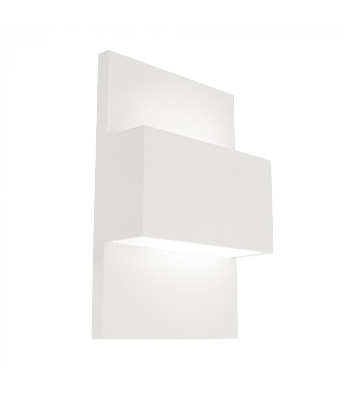 1 Light Outdoor Up Down Wall Light White IP54, E27