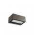 Outdoor LED Up Down Wall Light Nemesis Aluminium Brown