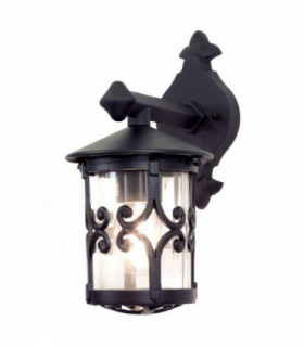 1 Light Outdoor Wall Lantern Light Black, E27