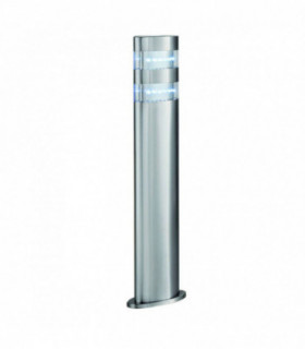 LED Outdoor Bollard Light Satin Silver, Stainless Steel IP44