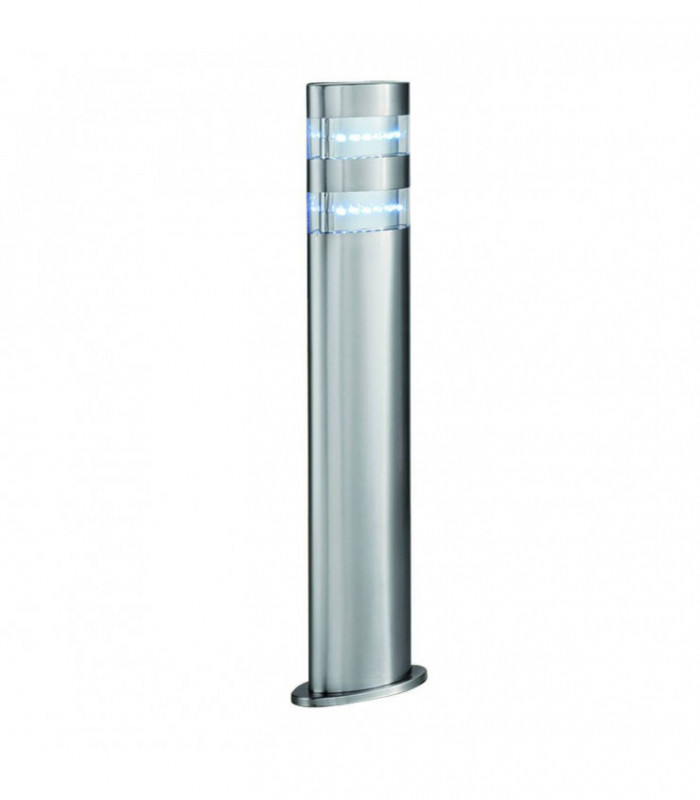 LED Outdoor Bollard Light Satin Silver, Stainless Steel IP44