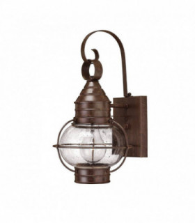 1 Light Outdoor Small Wall Lantern Light Sienna Bronze, E27