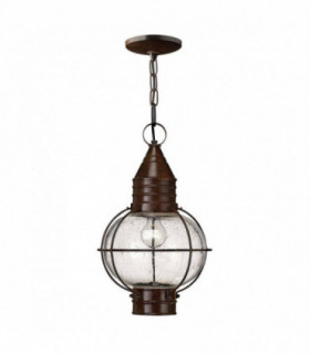 1 Light Outdoor Ceiling Chain Lantern Sienna Bronze, E27