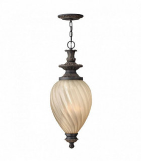 3 Light Outdoor Ceiling Chain Lantern Aged Iron, E14