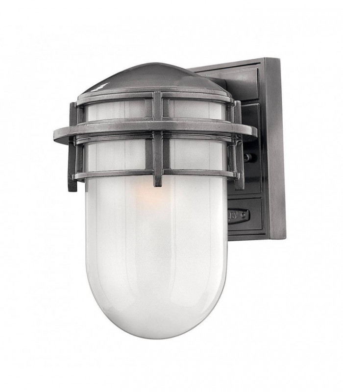 1 Light Small Outdoor Wall Lantern Hematite IP44, E27