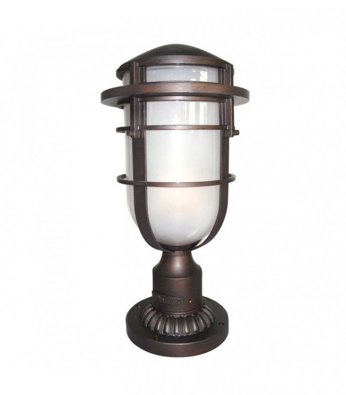 1 Light Outdoor Pedestal Light Victorian Bronze IP44, E27