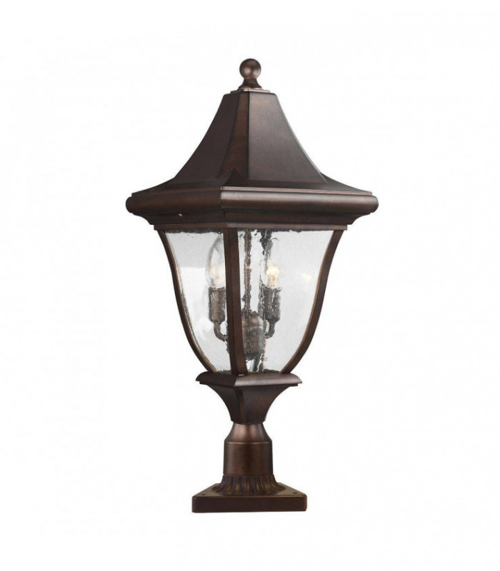3 Light Medium Outdoor Post Lantern Bronze IP44, E14