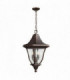 3 Light Medium Outdoor Ceiling Chain Lantern Bronze, E14