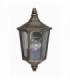 1 Light Outdoor Wall Half Lantern Light Black, Gold IP44, E27