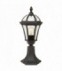 1 Light Outdoor Pedestal Lantern Black IP44, E27