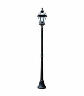 1 Light Outdoor Lamp Post Black IP44, E27