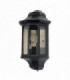 1 Light Outdoor Wall Half Lantern Light Black IP44, E27
