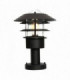 1 Light Outdoor Coastal Pedestal Lantern Black IP44, E27
