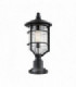 1 Light Medium Outdoor Pedestal Light Black IP44, E27