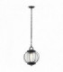 1 Light Small Outdoor Ceiling Chain Lantern Black, E27