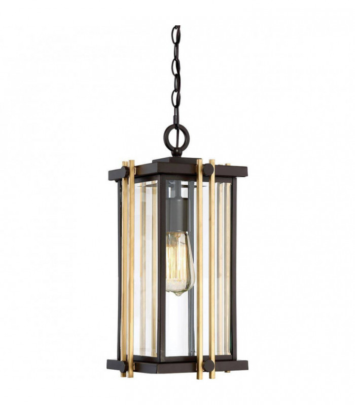 1 Light Medium Chain Lantern - Bronze Finish, E27