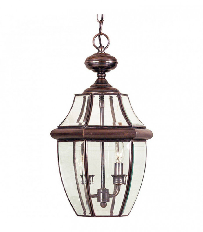 2 Light Large Chain Lantern - Aged Copper, E14
