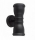 2 Light Outdoor Wall Lantern Light Black IP44, GU10