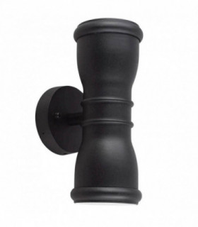 2 Light Outdoor Wall Lantern Light Black IP44, GU10