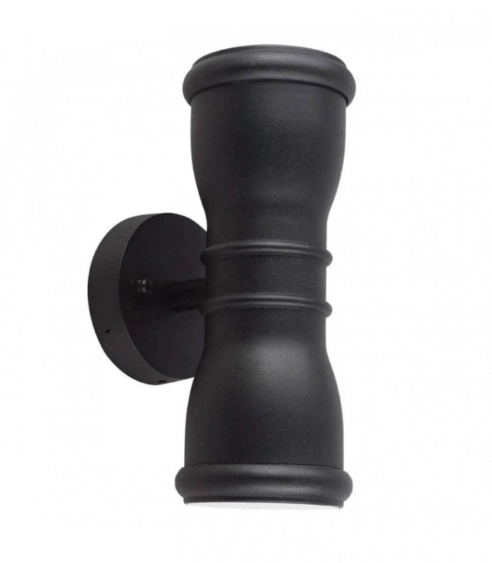 2 Light Outdoor Wall Lantern Light Black IP44, GU10