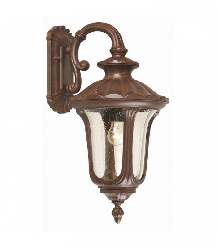 1 Light Outdoor Medium Wall Lantern Light Rusty Bronze Patina IP44, E27