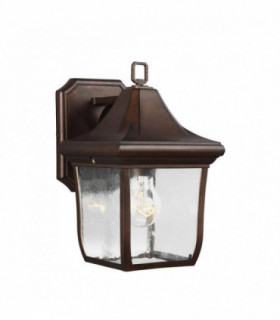 1 Light Outdoor Small Wall Lantern Light Bronze IP44, E27