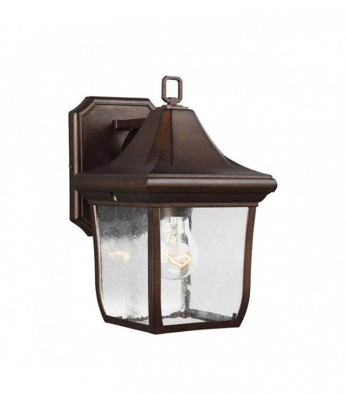 1 Light Outdoor Small Wall Lantern Light Bronze IP44, E27