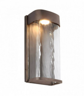 LED 1 Light Outdoor Large Wall Light Bronze IP44