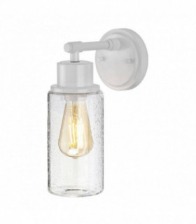 1 Light Outdoor Wall Light White IP44, E27