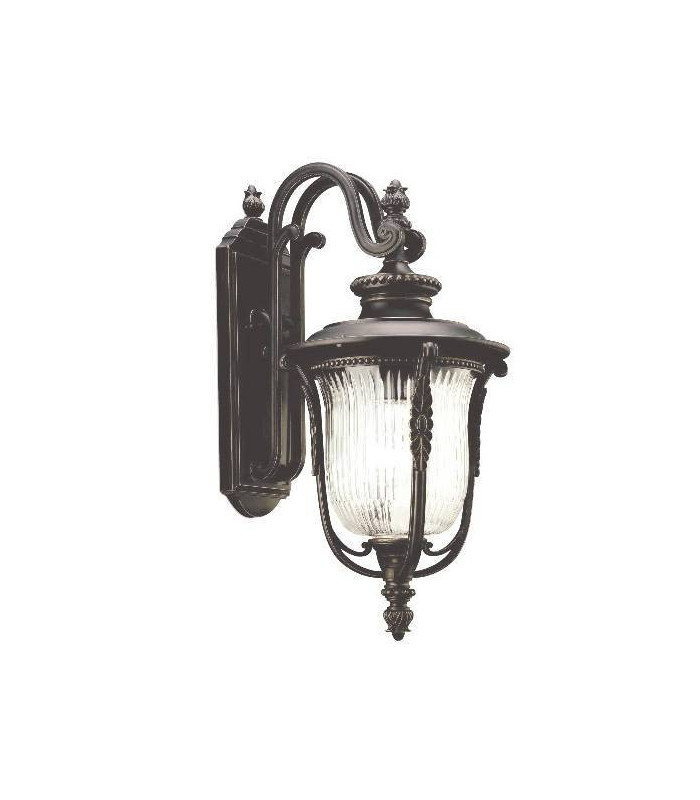 1 Light Medium Outdoor Wall Lantern Bronze IP44, E27