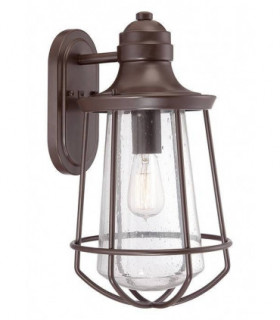1 Light Large Outdoor Wall Lantern Western Bronze IP44, E27