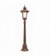 1 Light Small Outdoor Post Lantern Rusty Bronze Patina IP44, E27