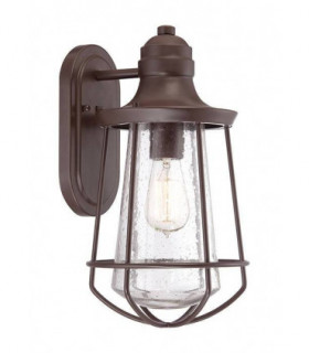 1 Light Medium Outdoor Wall Lantern Western Bronze IP44, E27